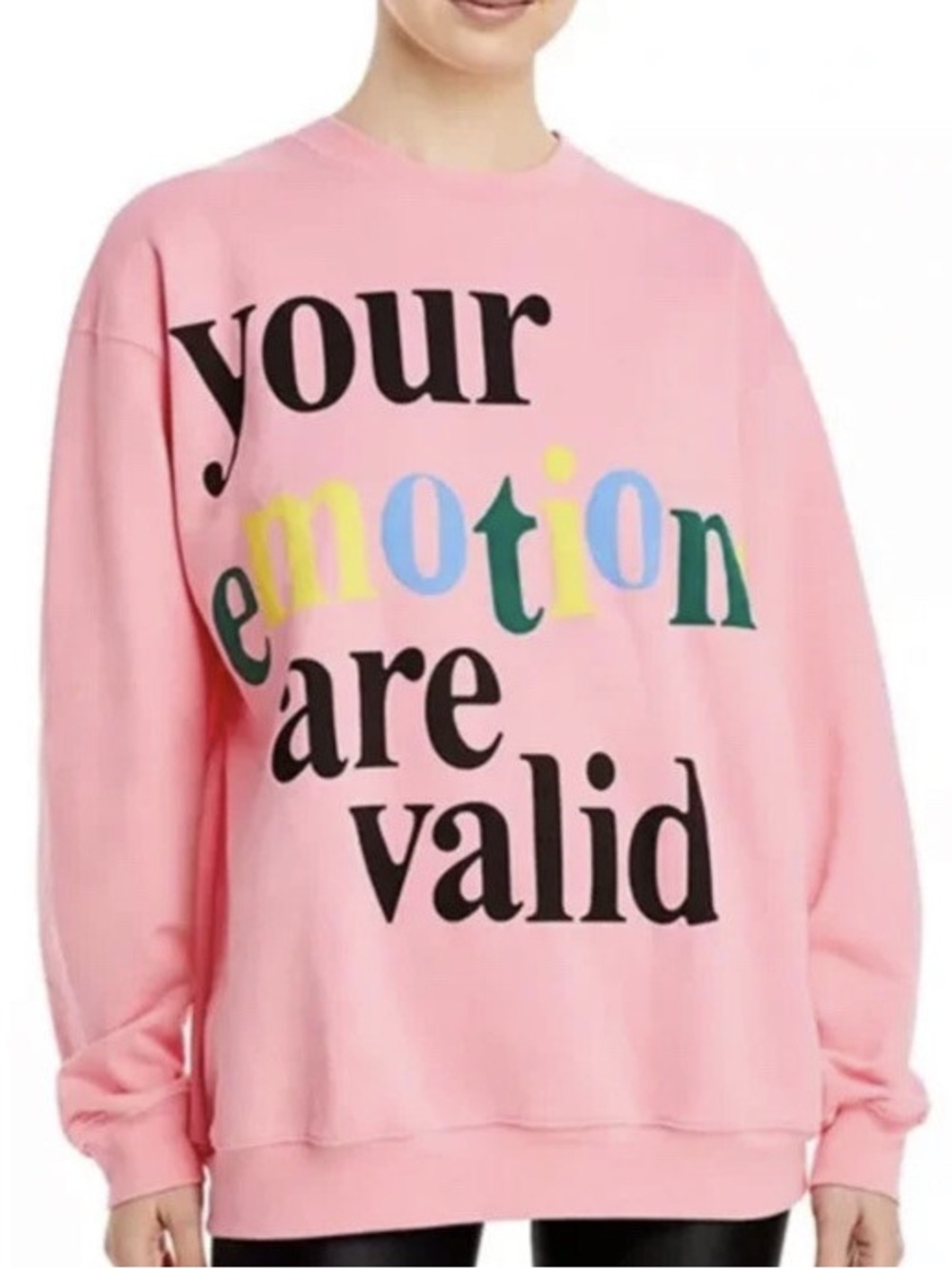 The Mayfair Group Pink 'Your Emotions Are Valid' Sweatshirt - Picture 2 of 6